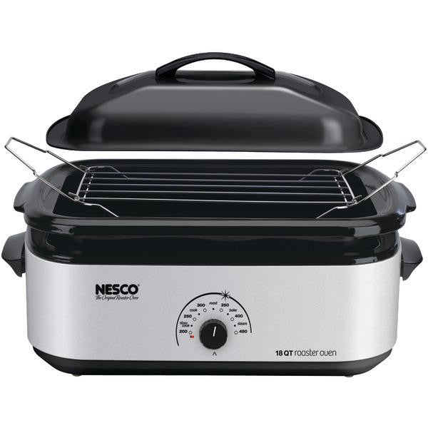 Nesco 4818-47 18-quart Porcelain Roaster Oven (silver)