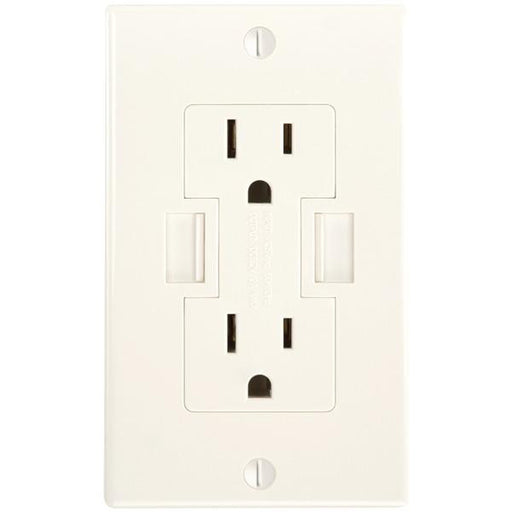 Newer Tech Nwtpwr2u15atra Power 2u 15-amp In-wall Dual Ac-usb Wall Outlet (light Almond)