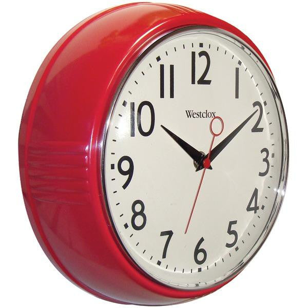 Westclox 32042r 9.5" Retro 1950s Kitchen Wall Clock