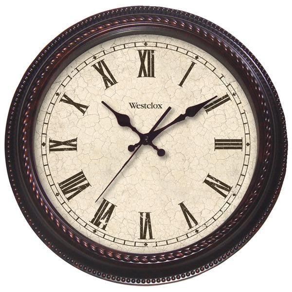 Westclox 32059 20" Round Marbeled Case Finish Clock