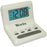 Westclox 47539 .8'''' White Lcd Alarm Clock With Light On Demand