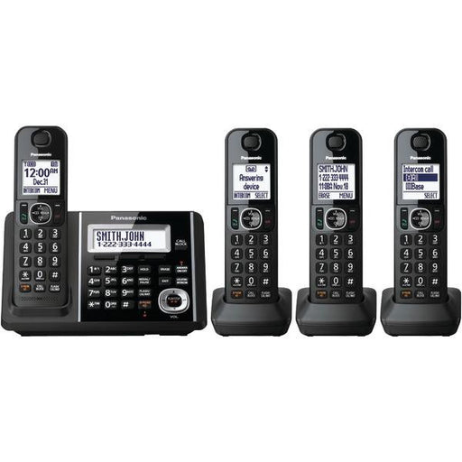 Panasonic KX-TGF344B DECT 6.0 1.9 GHz Expandable Digital Cordless Phone (4 Handsets)