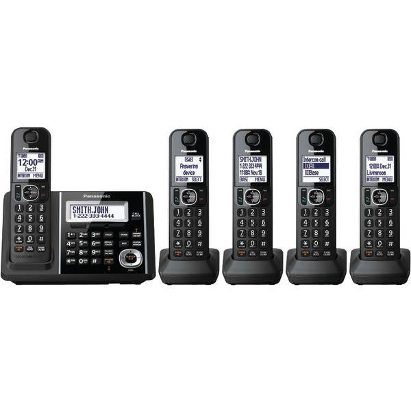 Panasonic KX-TGF345B DECT 6.0 1.9 GHz Digital Cordless Phone (5 Handsets)