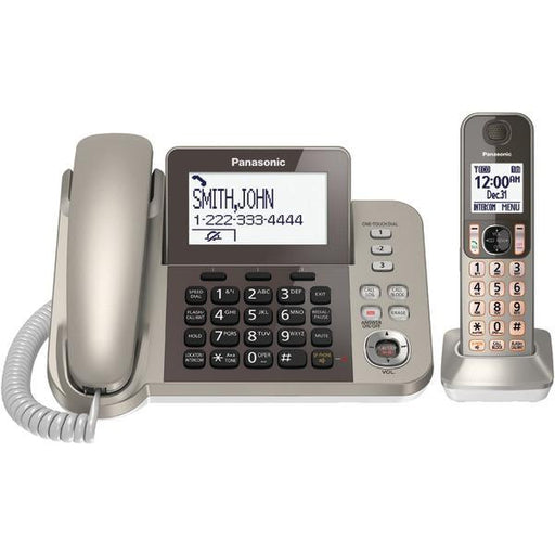 Panasonic KX-TGF350N DECT 6.0 Corded-Cordless Phone System with Caller ID & TAD (1 Handset)