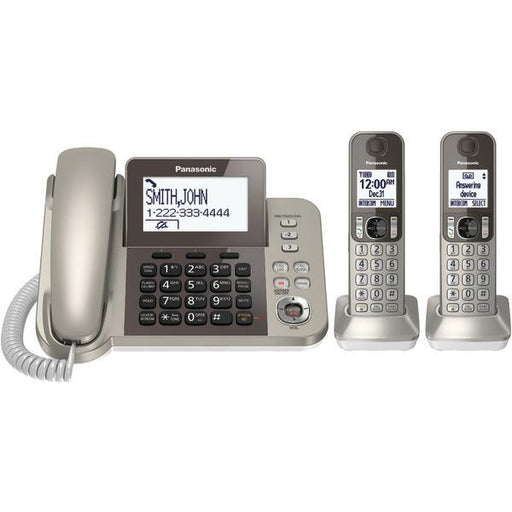 Panasonic KX-TGF352N DECT 6.0 Corded-Cordless Phone System with Caller ID & TAD (2 Handsets)