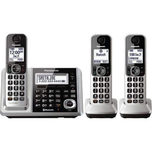 PANASONIC KX-TGF373S DECT 6.0 1.9 GHz Expandable Digital Cordless, Link2Cell with PSTN & TAD (3 Handsets)