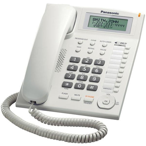 Panasonic Kx-ts880w Single-line Corded Integrated Phone System With 10 One-touch Dialer Stations (