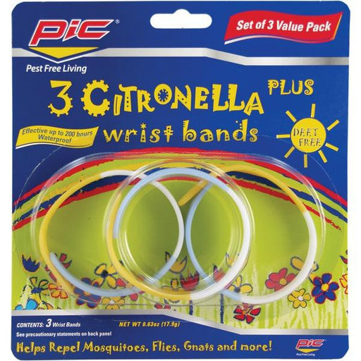 Pic Band3 Pic Citronella Plus Wristband, 3 Ct