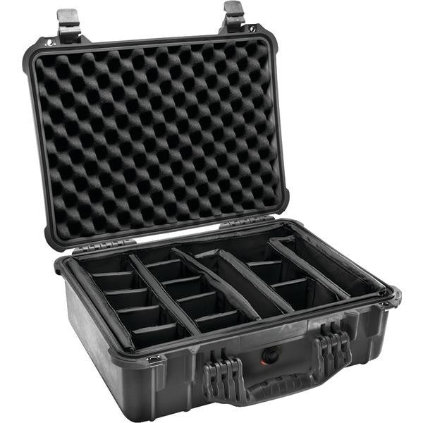 Pelican 1520-004-110 Case With Padded Divider (1520 Case; Dim: 18.06"l X 12.89"w X 6.72"h)