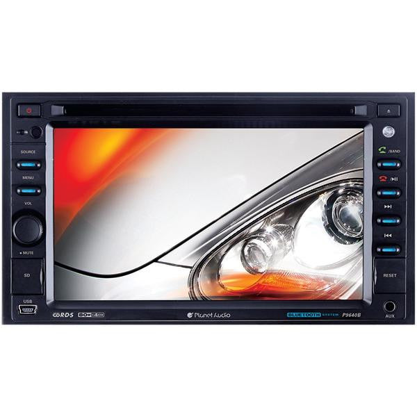 Planet Audio P9640b 6.2" Double-din In-dash Slide-down Touchscreen Dvd Receiver With Bluetooth(r)