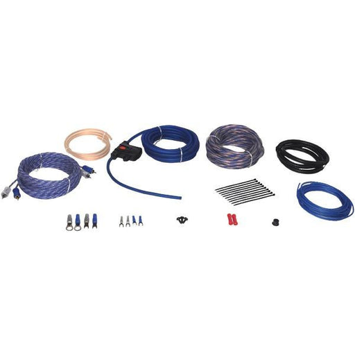 Power Acoustik Akit-8 Amp Wiring Kit (8 Gauge, 40a Maxi Fuse & Holder; 25ft 16-gauge Matte Blue &