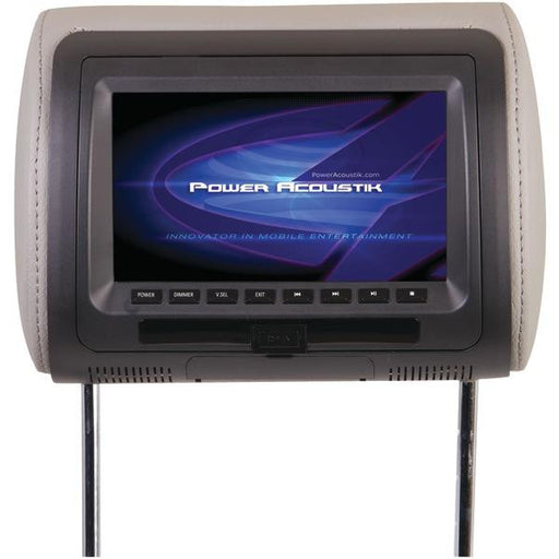 Power Acoustik Hdvd-71cc 7" Universal Headrest Monitor With Dvd & Ir Transmitter