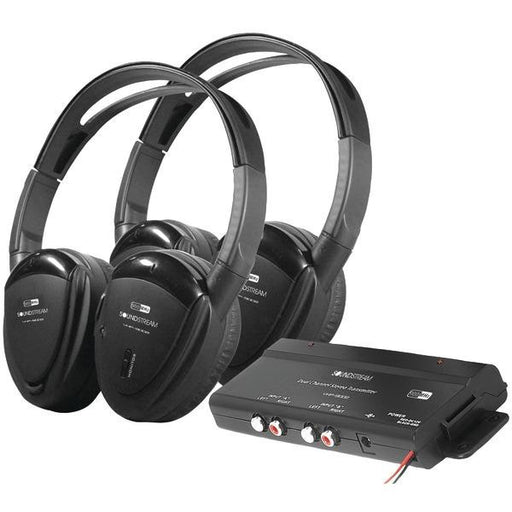 Power Acoustik Hp-902rft 2 Sets Of 2-channel Rf 900mhz Wireless Headphones With Transmitter