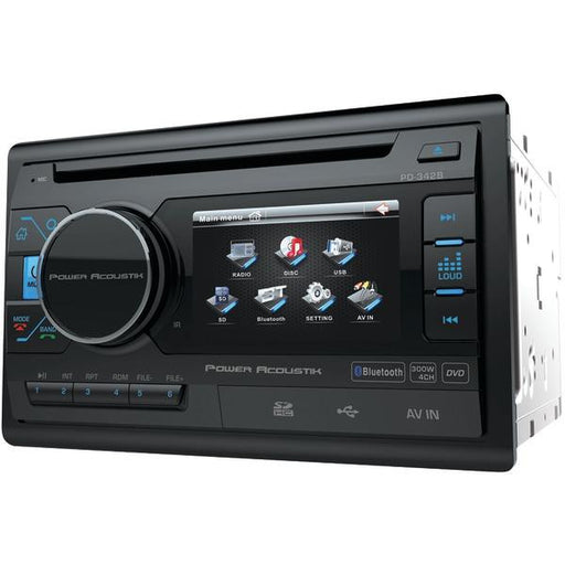 Power Acoustik Pd_342b 3.4" Double-din In-dash Lcd Touchsceen Dvd Receiver (with Bluetooth(r))