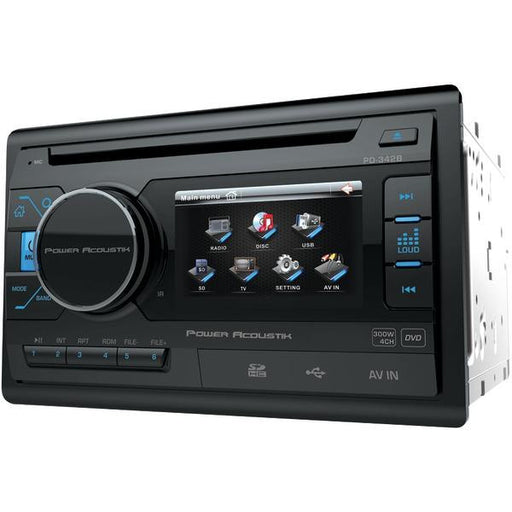 Power Acoustik Pd_342 3.4" Double-din In-dash Lcd Touchscreen Dvd Receiver (without Bluetooth(r))