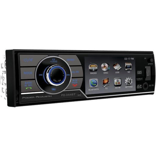 Power Acoustik Pd_344b 3.4" Single-din In-dash Dvd Receiver With Detachable Face & Bluetooth(r)