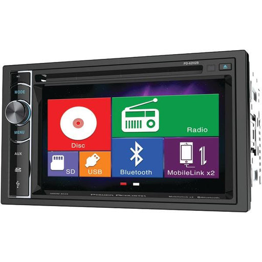 POWER ACOUSTIK PD_62H2B 6.2" Double-DIN In-Dash LCD Touchscreen DVD Receiver with Bluetooth(R) & MHL(R) MobileLink X2