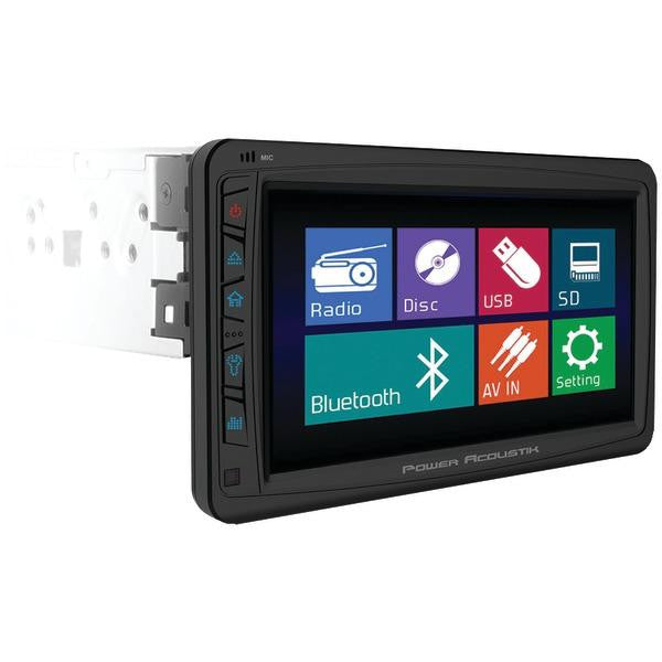 Power Acoustik Pd_712 7" Single_din In-dash Motorized Lcd Touchscreen Dvd Receiver With Detachable