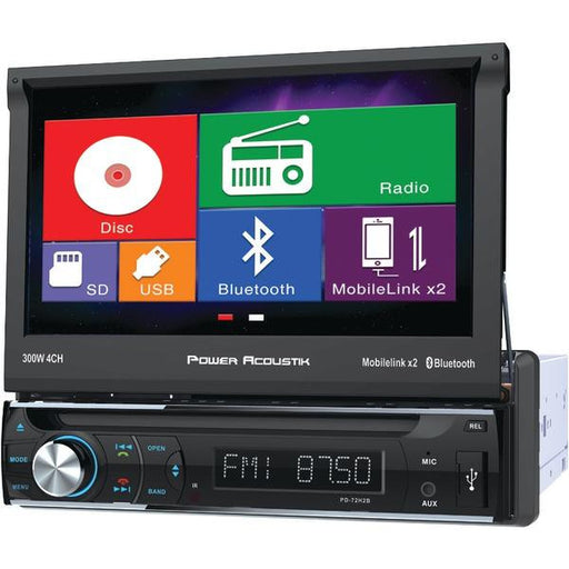 POWER ACOUSTIK PD_72H2B 7" Single-DIN In-Dash Motorized LCD Touchscreen DVD Receiver with Bluetooth(R) & MHL(R) MobileLink X2