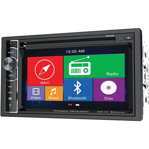 POWER ACOUSTIK PDN_626B 6.2" Double-DIN In-Dash GPS Navigation LCD Touchscreen DVD Receiver with Bluetooth(R)