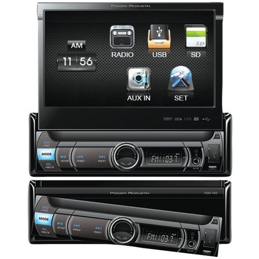 Power Acoustik Pdr-780 7" Single-din In-dash Multimedia Receiver With Detachable Face