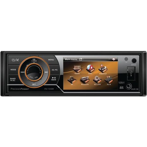 Precision Power Pvi.134 3.4" Single-din In-dash Mechless Receiver With Detachable Face & Bluetooth