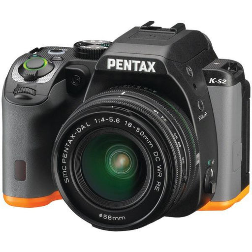 PENTAX 13207 20.0 Megapixel K-S2 Digital SLR Camera (18-50WR; Black & Orange)