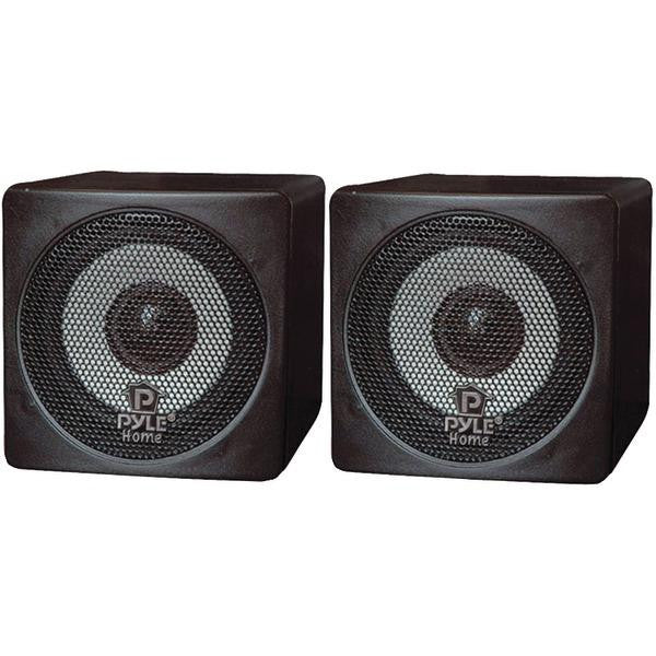 Pyle Home Pcb3bk 3", 100-watt Mini-cube Bookshelf Speakers (black)
