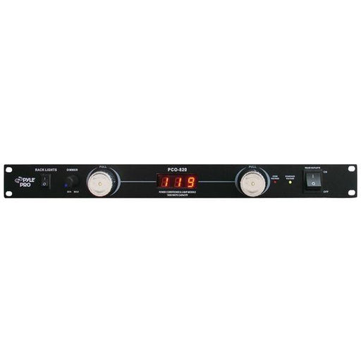 PYLE PCO820 8-Outlet Rack Mount Power Conditioner with Voltage Meter