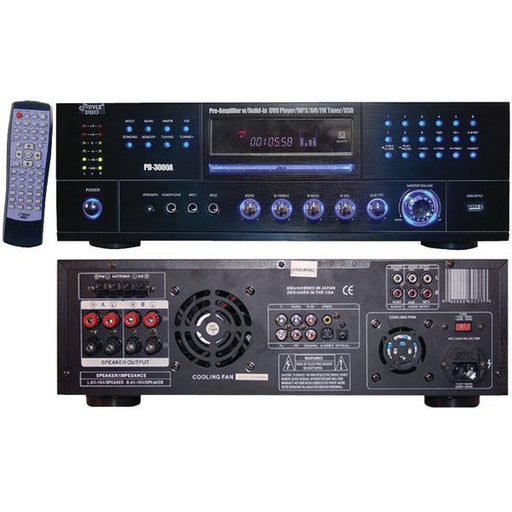 Pyle Home Pd3000a 3,000-watt Am-fm Receiver With Built-in Dvd