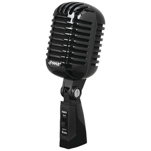 PYLE PDMICR42BK Classic Retro Vintage Style Dynamic Vocal Microphone (Black)