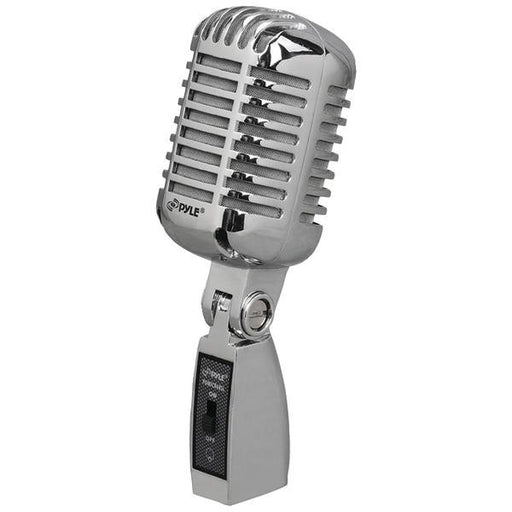 Pyle Pdmicr68sl Classic Retro Die-cast Metal Vintage Style Dynamic Vocal Microphone (silver)