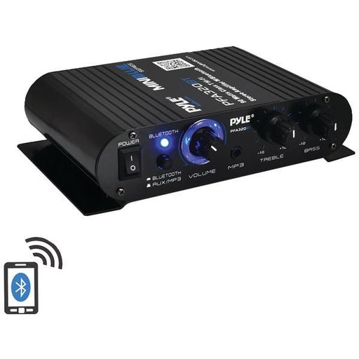 PYLE PFA320BT 180-Watt Bluetooth(R) Mini Blue Series Compact Class-T Amp