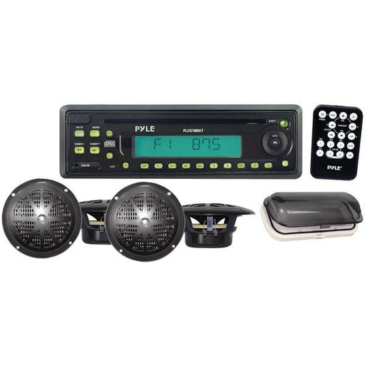 Pyle Plcd7mrkt Marine Single-din In-dash Cd Receiver With Four 5.25" Speakers & Splash-proof Radio