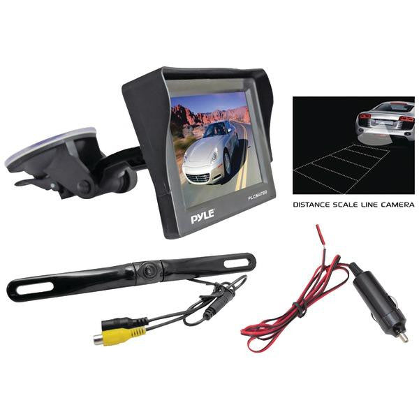 Pyle Plcm4700 4.7'''' Window Suction-mount Tft Lcd Monitor With Die-cast License Plate-mount Rearvie