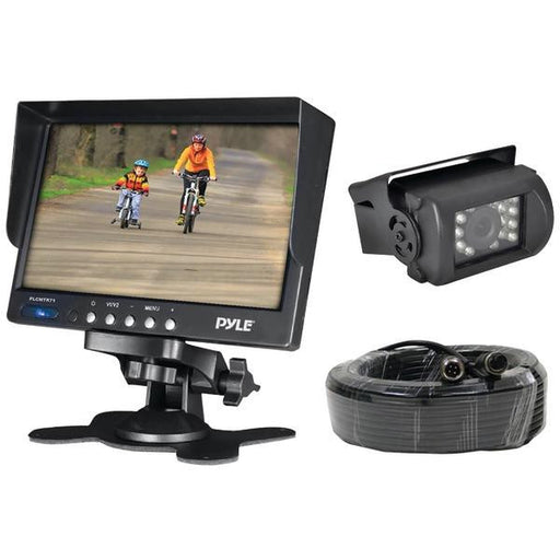 Pyle Plcmtr71 Weatherproof Backup Camera System With 7   Lcd Color Monitor & Ir Night Vision Camer