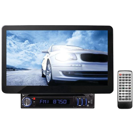 PYLE PLD11BT 10.1" Single-DIN In-Dash TFT-LCD Motorized Touchscreen DVD Receiver with Bluetooth(R), USB Flash & SD(TM) Card Inputs