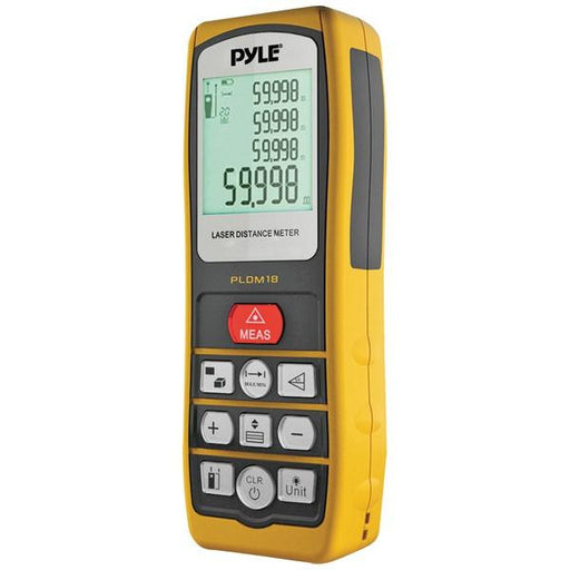 Pyle Pldm18 Handheld Laser Distance Meter With Backlit Lcd Display, Direct-indirect, Volume & Area