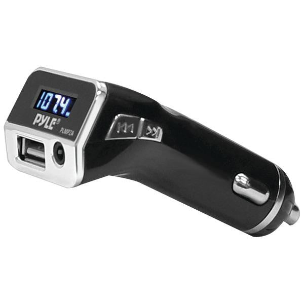 Pyle Plmp2a Fm Radio Transmitter With Usb Port For Charging Devices & 3.5mm Aux Input Car Lighter