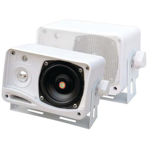 Pyle Plmr24 3.5", 200-watt, 3-way Weatherproof Mini-box Speaker System (white)