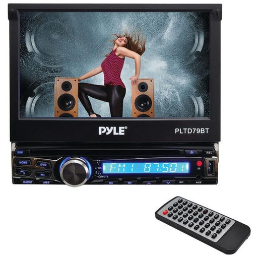 PYLE PLTD79BT 7" Single-DIN In-Dash TFT-LCD Touchscreen DVD Receiver with Bluetooth(R), USB Flash & SD(TM) Card Inputs