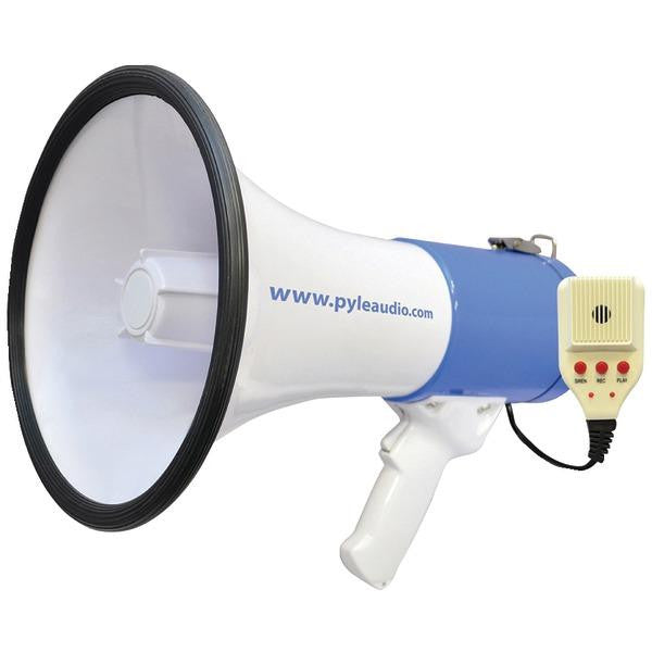 PYLE PRO PMP59IR 50-Watt Megaphone Bullhorn with Record, Siren & Talk Modes