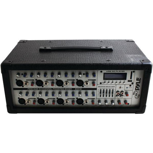 Pyle Pro Pmx802m 8-channel, 800-watt Powered Mixer With Mp3 Input