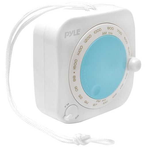 PYLE PSR7 Splashproof Mini AM-FM Radio with Hanging Strap