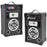 Pyle Pro Psufm625 Dual 600-watt Disco Jam Powered 2-way Pa Speaker System With Auxiliary Jack