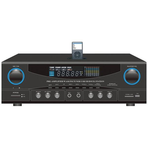 Pyle Home Pt4601aiu 500-watt Stereo Receiver With Ipod(r) Dock