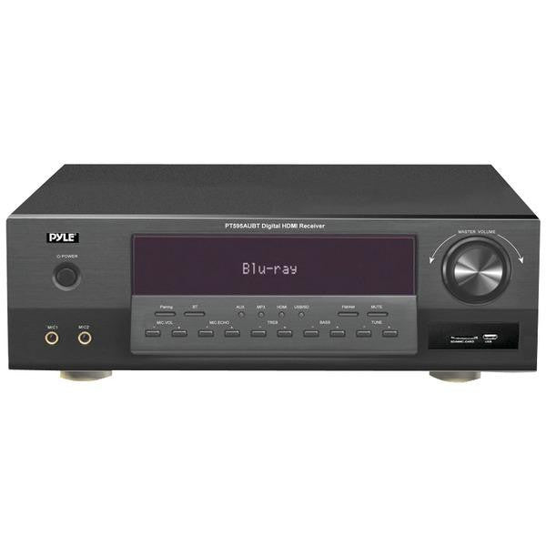 Pyle Pt595aubt Bluetooth(r) 5.1-channel 350-watt Hdmi(r) Digital Amp With Receiver, Usb-sd(tm) Car