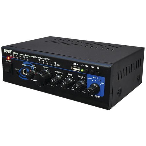 PYLE HOME PTAU45 120W x 2 Stereo Power Amplifier with USB Reader