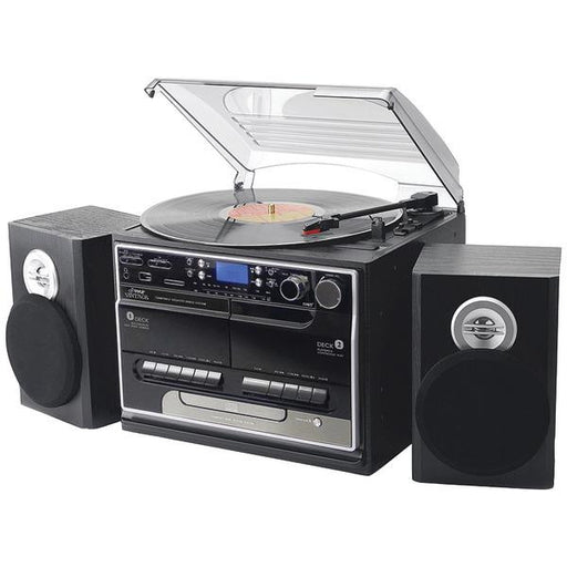 Pyle Home Pttcsm70bt 3-speed Turntable With Cd & Mp3 Player, Radio & Bluetooth(r)