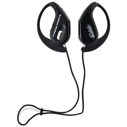 PYLE PWBH18BK Bluetooth(R) Water-Resistant Earbuds with Built-in Microphone for Hands-Free Call Answering